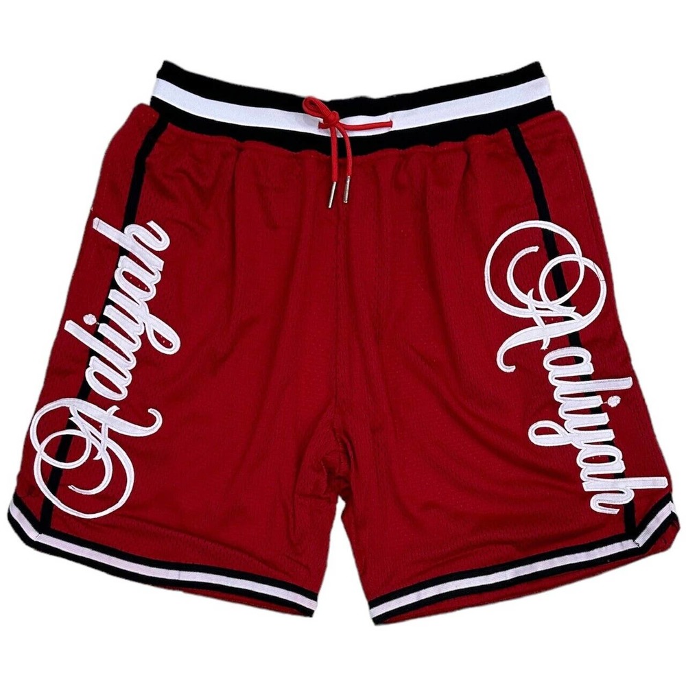 Aaliyah Men's Headgear Classics Premium Embroidered Logo Mesh Basketball Shorts
